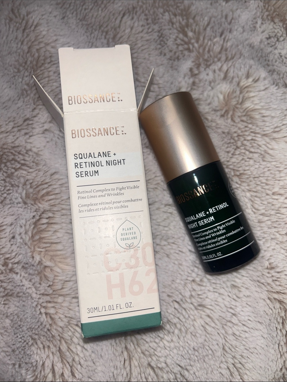NEW Biossance Squalane + Retinol Night Serum